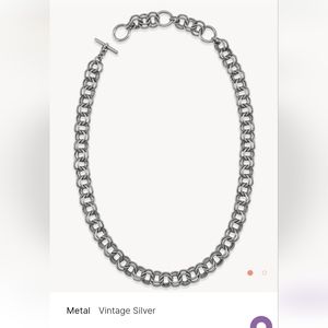 KENDRA SCOTT 18 Inch Double Chain Link Necklace in Vintage Silver